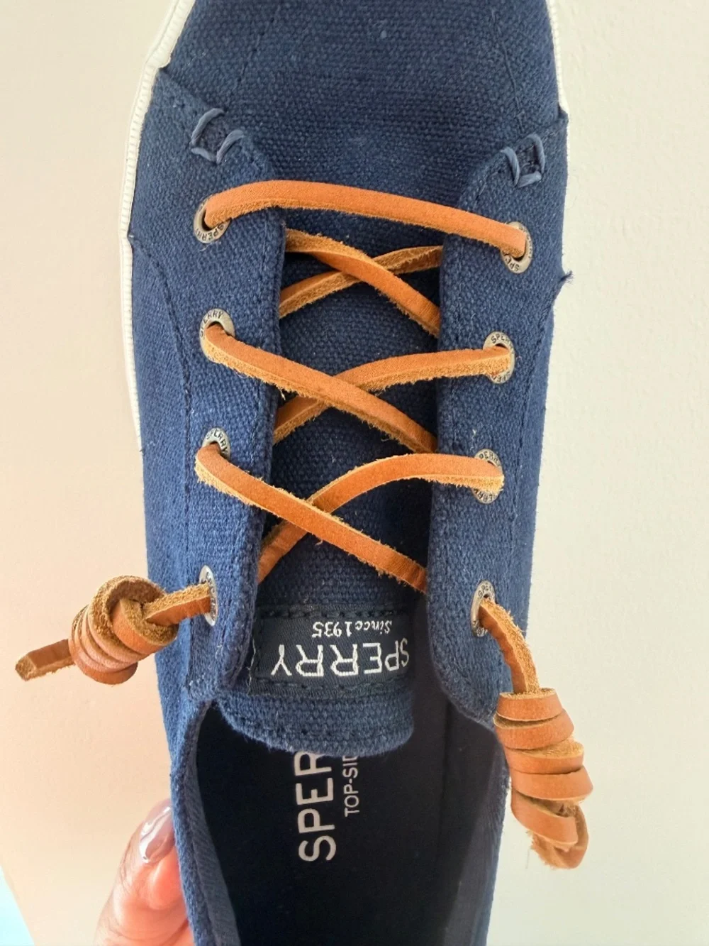 Navy Sperry Crest Vibe Shoes 7.5